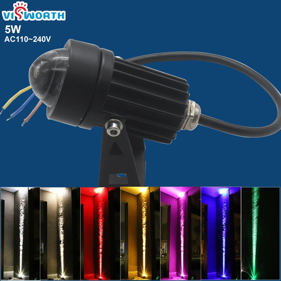 

5W LED Landscape Lamp IP67 RainProof Cob Outdoor LED Lawn Light AC 110V 220V 240V Wall Decorative Light Multicolor selection