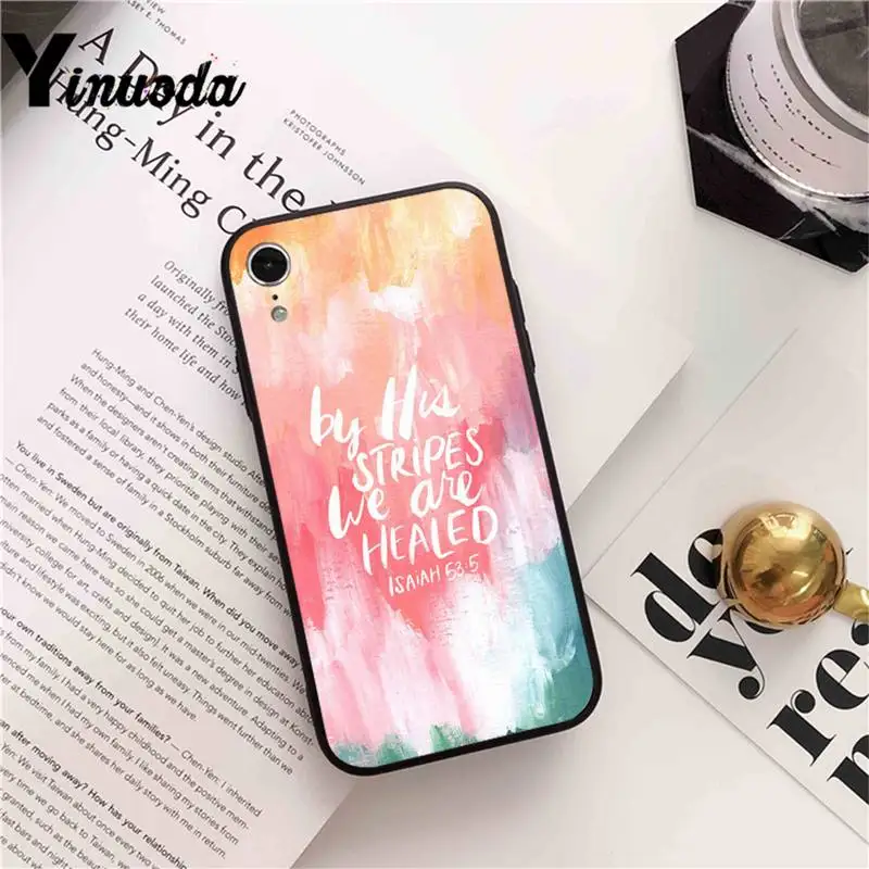 

Yinuoda Bible verse Philippians Jesus Christ Christian Phone Case cover For iPhone X 8 7 6 6S Plus XS MAX 5S SE XR 11 12 Pro max