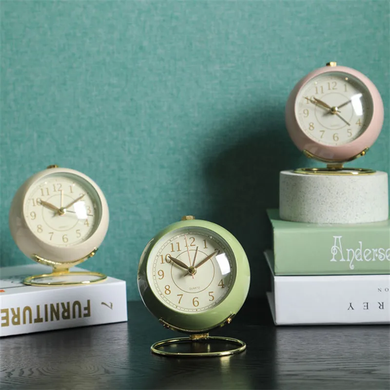 Маленький будильник для офиса в скандинавском стиле прикроватный студентки