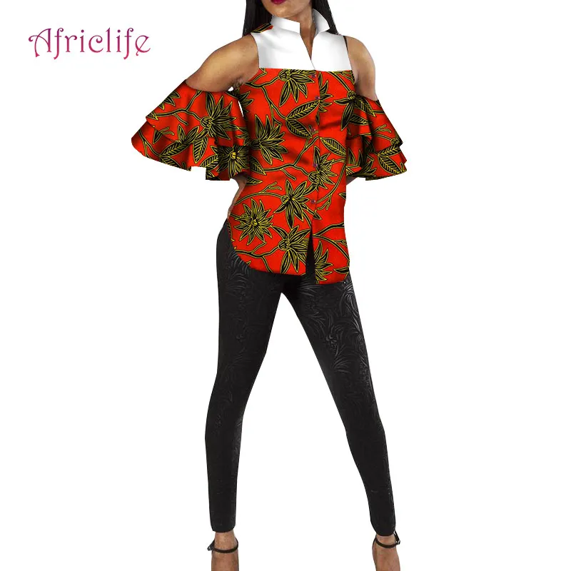 Новинка женская футболка Dashiki праздничный дизайн одежды Анкары рубашки с