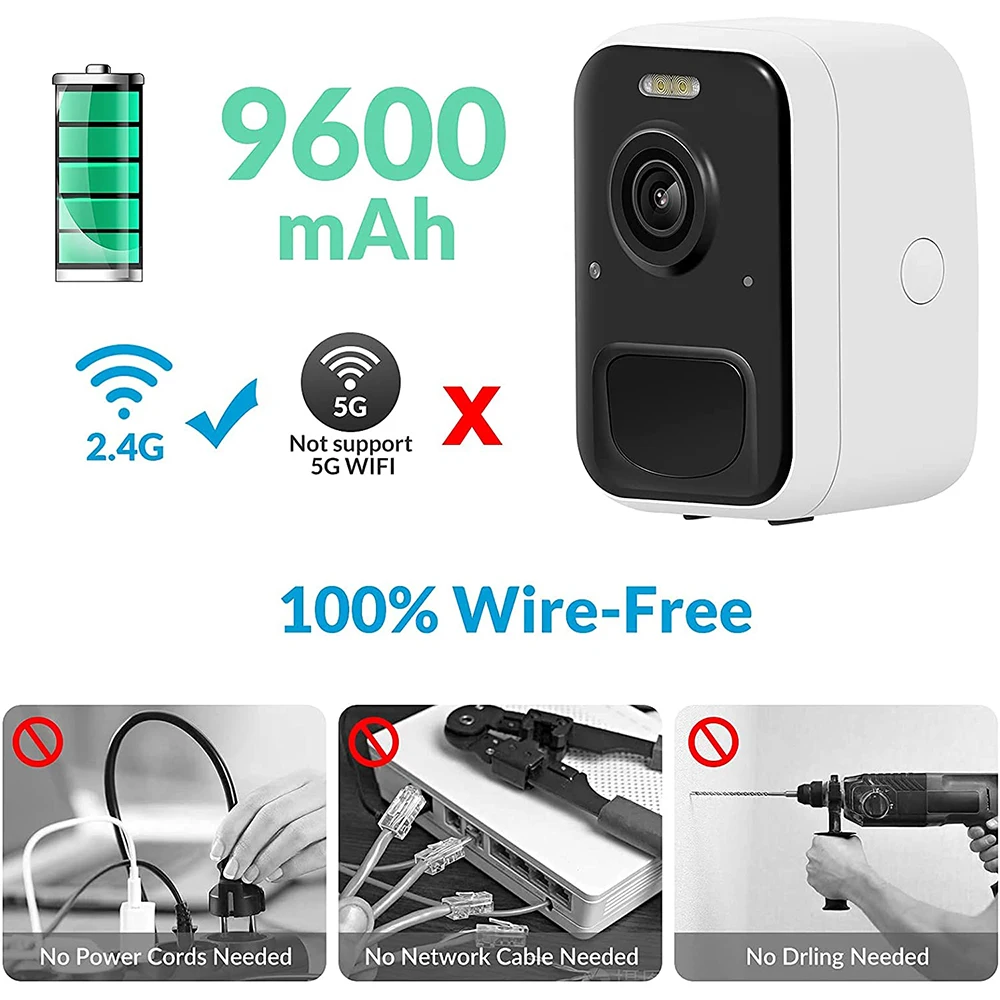 IP-камера видеонаблюдения с Wi-Fi 2K 4 МП | Безопасность и защита