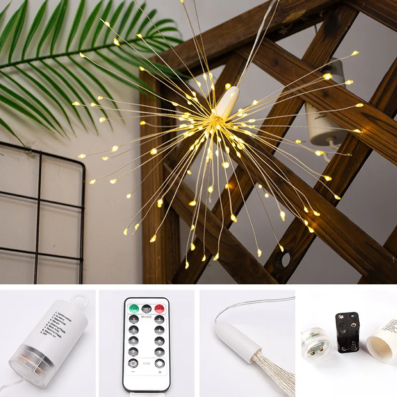 

Solar Powered LED Dandelions Style Light String Splash Proof Ground Lamp For Garden Courtyard Christmas String Lights LB