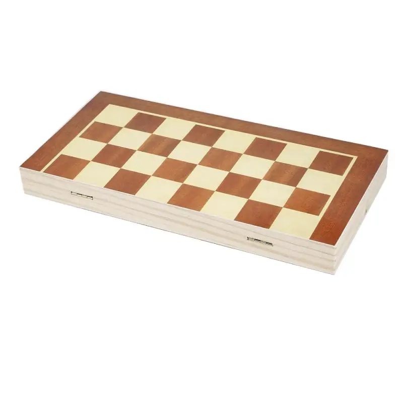 

Wooden Chess Set Folding Magnetic Large Board With Pieces Interior For Storage Portable Travel Board Game Chess Pieces Set Kid