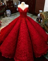Dark Red robe de soiree Full Lace Quinceanera Dresses Beading Applique Sweetheart Sweet 16 Dress Ball Prom Gowns vestido 15 anos