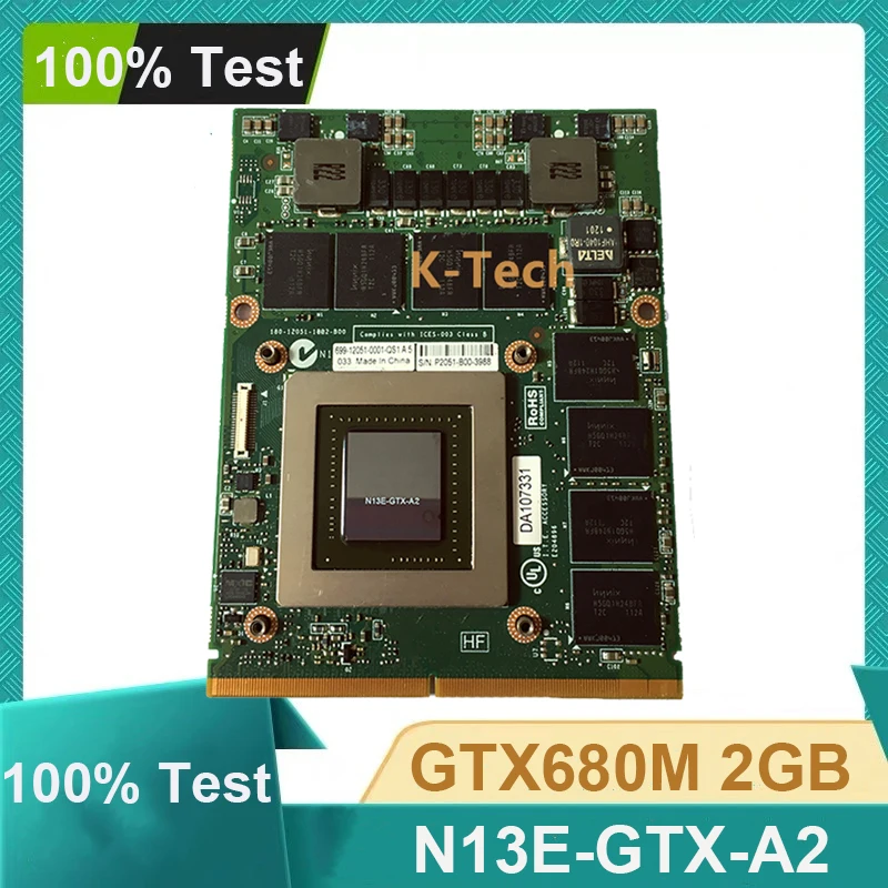 Оригинальная графическая карта GTX680M GTX 680M N13E A2 VGA GPU видеокарта для DELL Alienware M15X M17X M18X