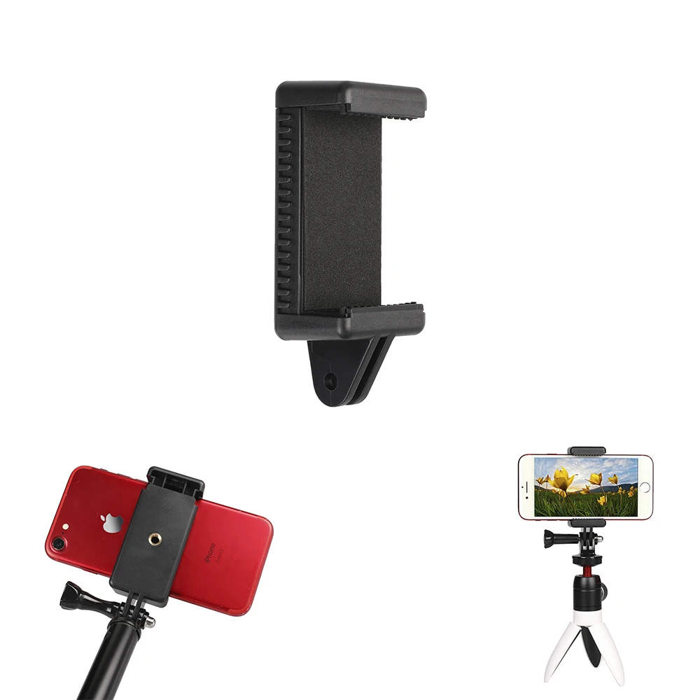 

Go pro Selfie Stick Phone Holder,Action Camera Clamp for Gopro 9 8 7 6 5 4/AKASO/CAMPARK/Sj7,Smartphone Clip for Iphone12/Huawei