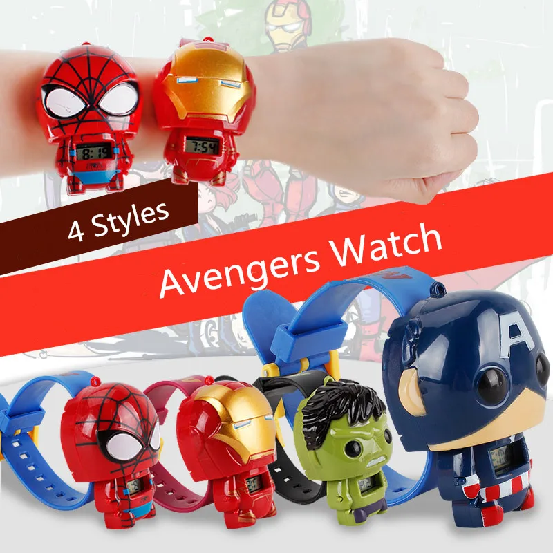 

2021 Disney Marvel Spider-Man Children's Smart Wrist Digital Waterproof Electronic Watch Children's Electronic Clock Girls