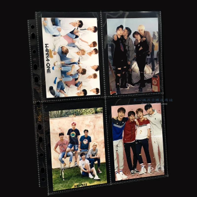 

20pcs 4 pockets clear card pages board game cards holder barriers for star cards protector photo pictures album page transparent