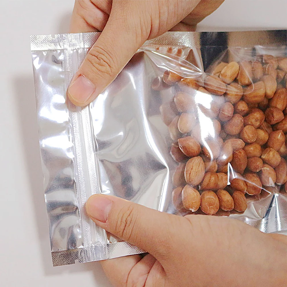 

Translucent Foil Aluminum Bag Moisture-Proof Sealed Food Preservation Bag Food Aluminum Foil Zipper Lock Bag Kitchen Tool