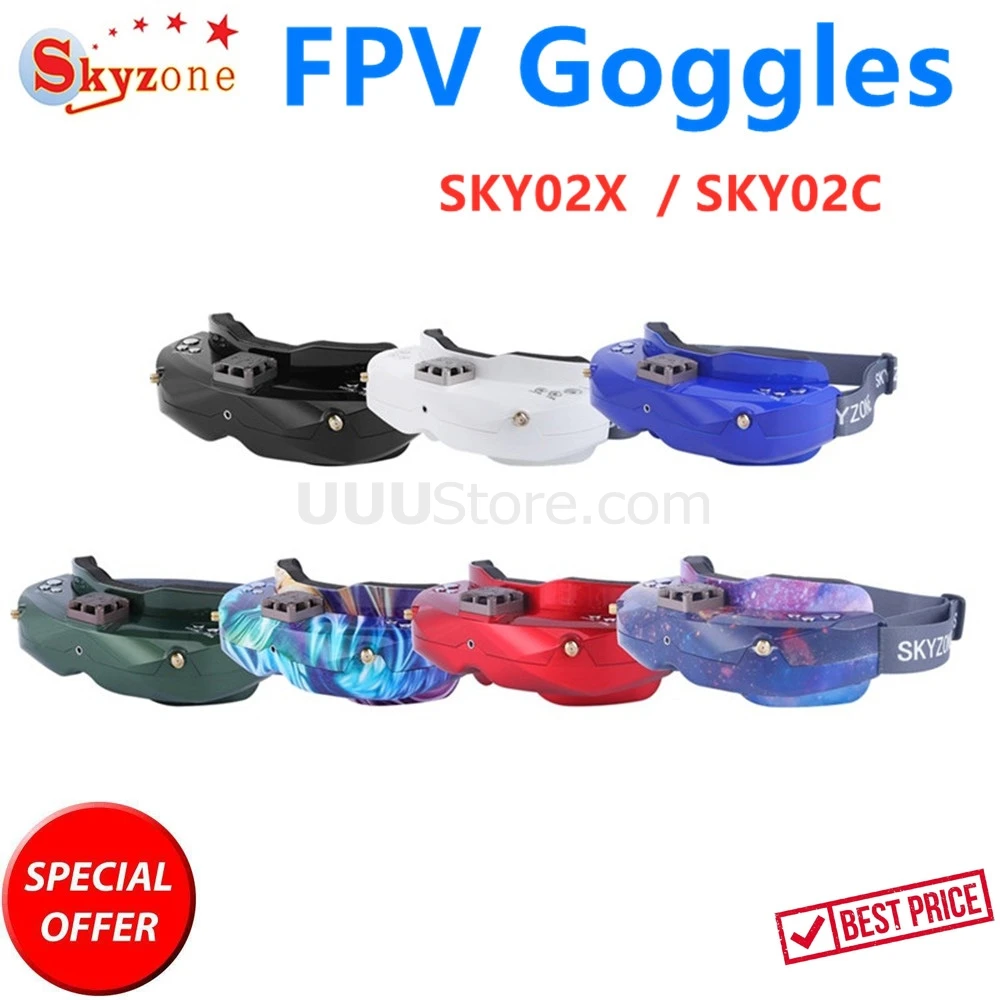 SKYZONE SKY02X/SKY02C/5 8 Ghz очки FPV с разнообразием 48CH поддержка DVR 2D/3D HD порт AV IN для