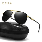 Мужские солнцезащитные очки VCKA, классические брендовые поляризационные очки-авиаторы, для вождения, 2021