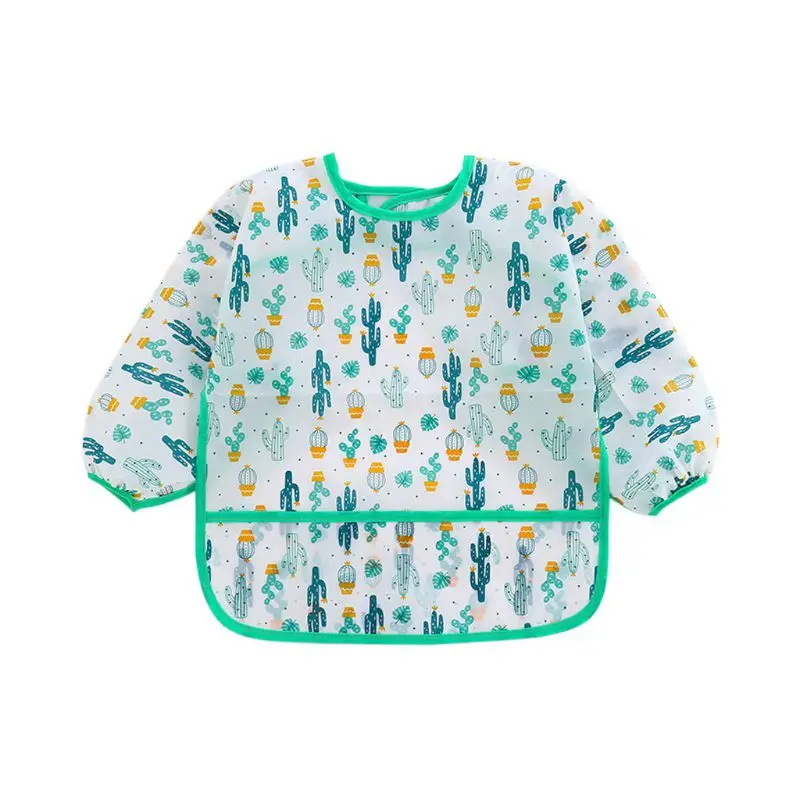 

23GD Unisex Waterproof Feeding Bibs with Sleeves Painting Apron for Infant Toddler