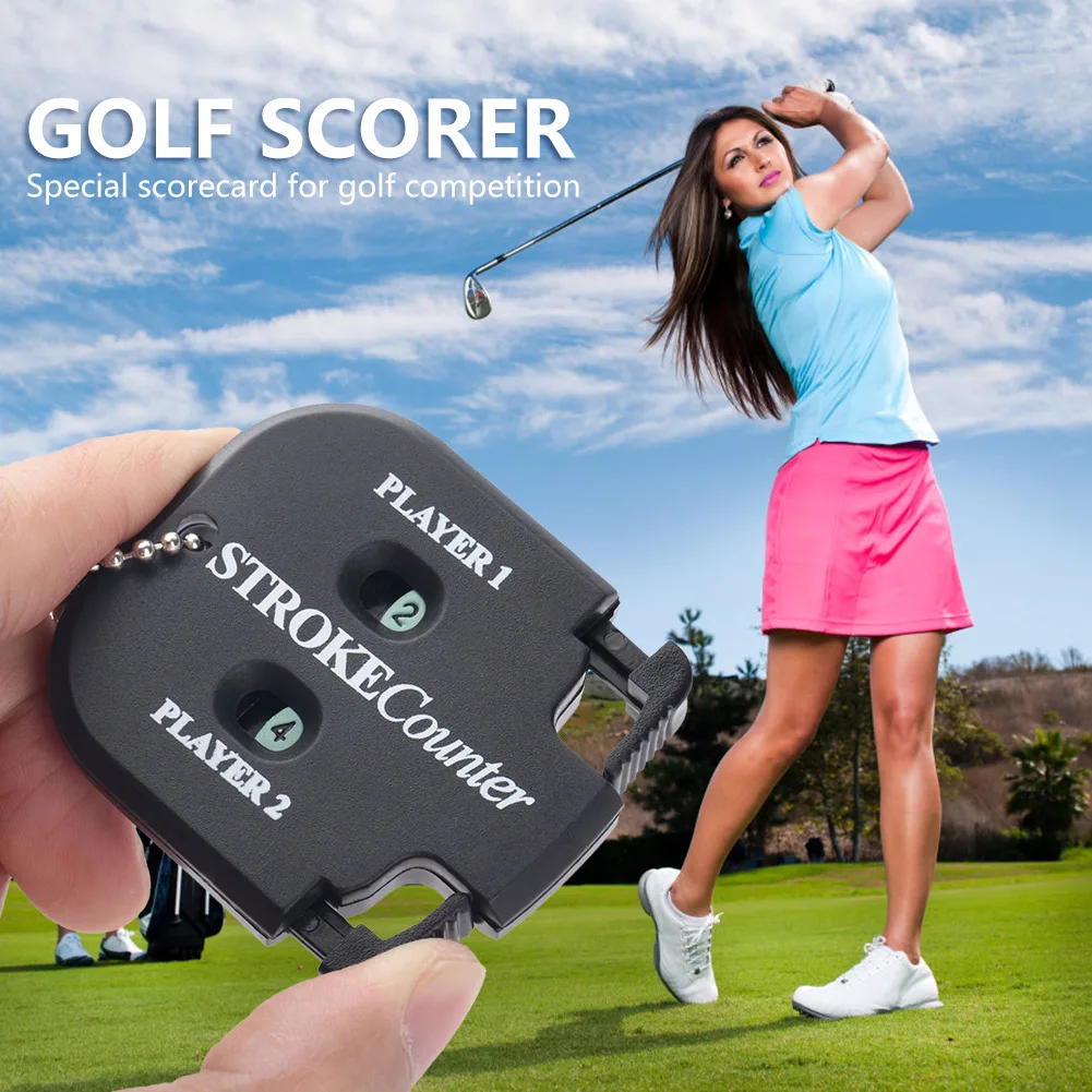 

Mini Handy Golf Shot Count Stroke Putt Score Counter Two Digits Scoring Keeper With Key Chain Golf Training Aids Golf Accessorie