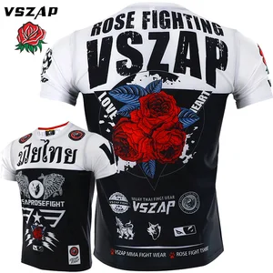 Спортивная футболка VSZAP MMA, Муай Тай, для фитнеса, бокса, джиу джицу, тренировочная футболка, боевая одежда, мужская футболка