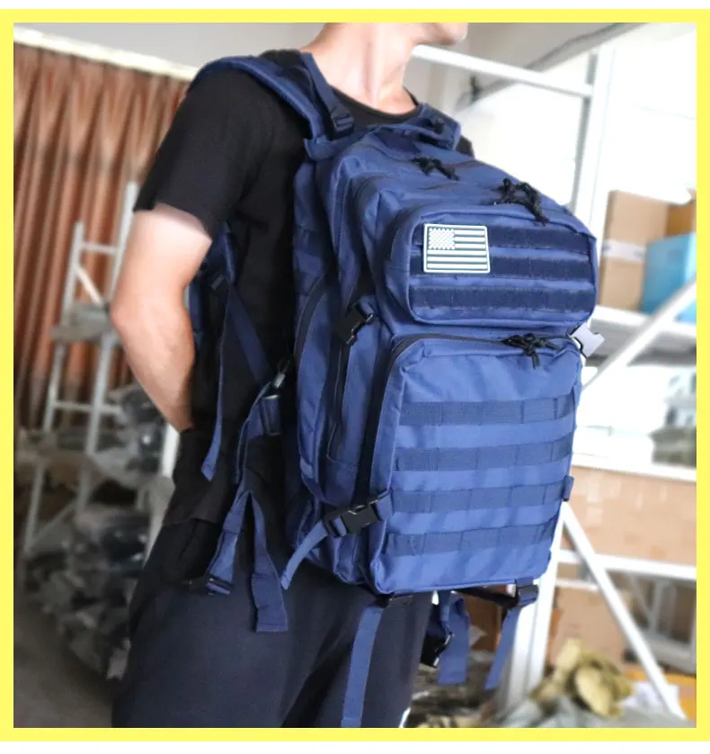 50L Capacity Military Tactical Backpack Men Army Large Bag Hiking Camping Rucksack Hunting Outdoor Waterproof Travel Backpack