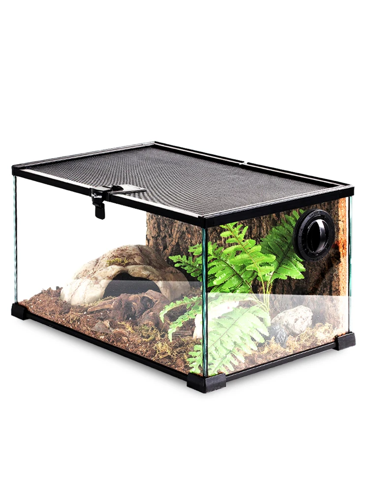 

Glass Climbing Cylinder Lizard Guard Palace Snake Beetle Tortoise Climbing Pet Crawler Ceratophrys Feeding Box