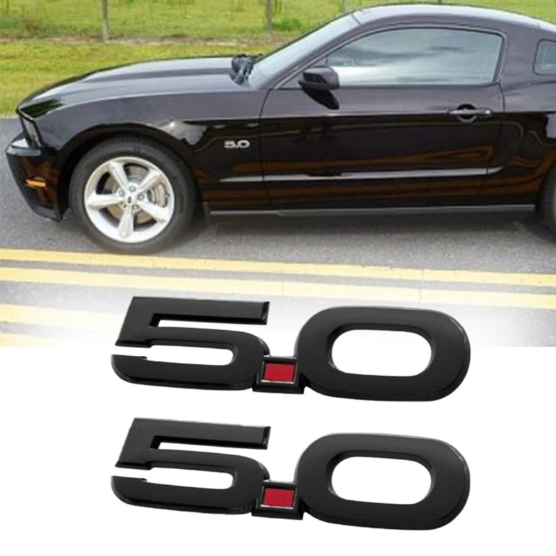 1 пара для 2015 2020 Ford Mustang GT 5 0 Черный дюймов крыло боковые эмблемы|Эмблемы| |