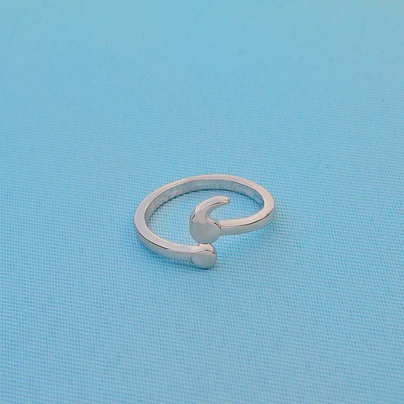 Очаровательное кольцо с полукруглой полосой кольца из сплава для женщин Простые