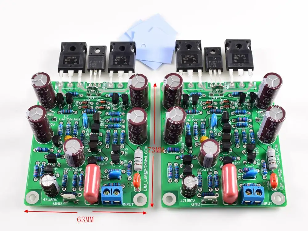 Высокоскоростной мини-усилитель SENGTERBELLE L7 Class AB MOSFET сборная плата 2-канальный Hi-Fi