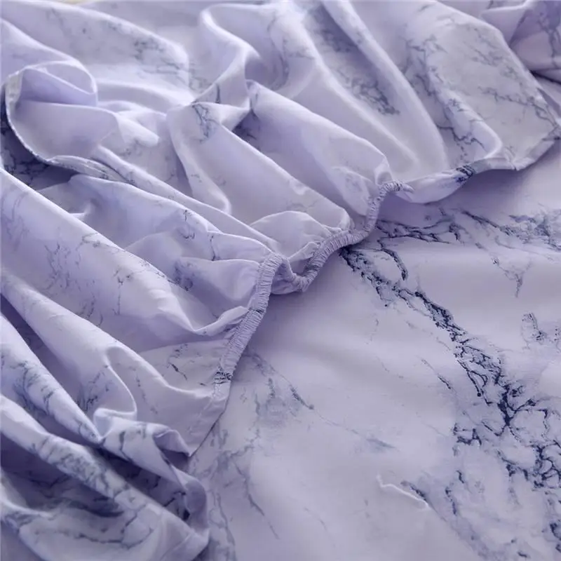 

40Bedding Set Flat Fitted Sheet Pillowcase Sets 4 pcs Twin Full Queen King Adult Nordic Black Grey Bed Cover 80079