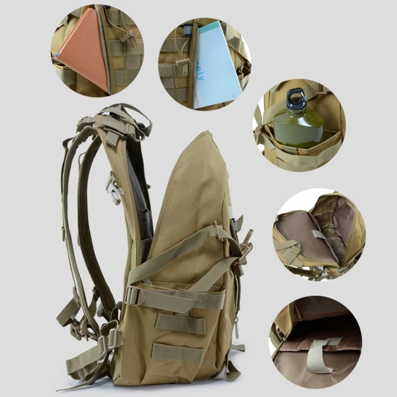 25L Large Capacity  Waterproof Nylon Military Tactics Molle Army Bag Men Backpack Rucksack For Hike Travel Backpacks