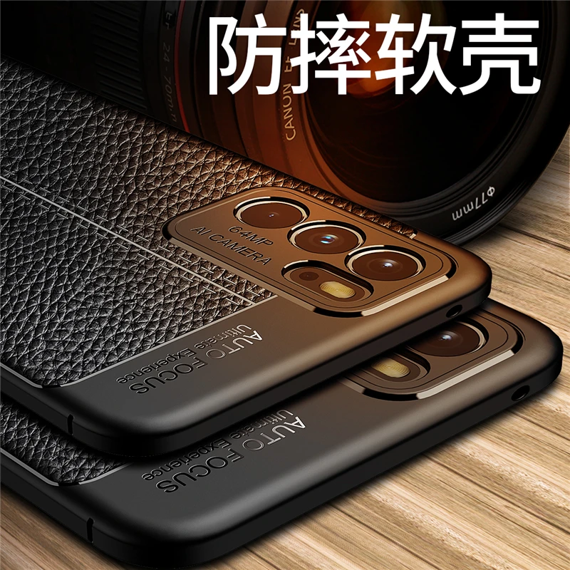 

For Oppo Reno6 5G Case Bumper Anti-knock Silicone Leather Phone Cover For Oppo Reno 6 5G Case For Oppo Reno 6 Reno6 Pro Plus 5G
