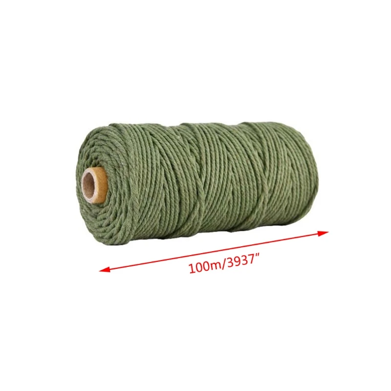 

28TF White Cotton Rope DIY Hand-woven Cotton Rope Bundled Zongzi Rope Wall Hanging Rope Colorful Cotton Rope