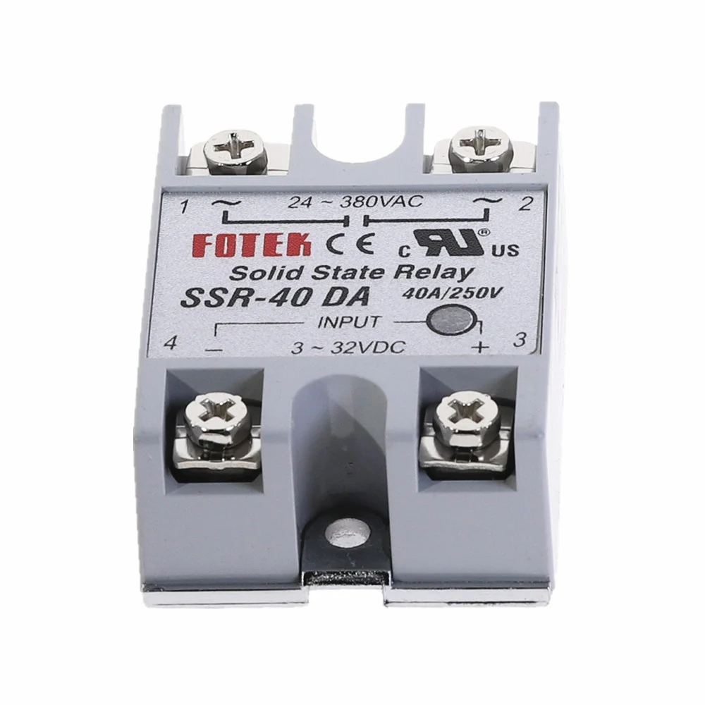 Твердотельное реле SSR 40DA 40A фактически 3 32V DC TO 24 380V AC твердотельный регулятор