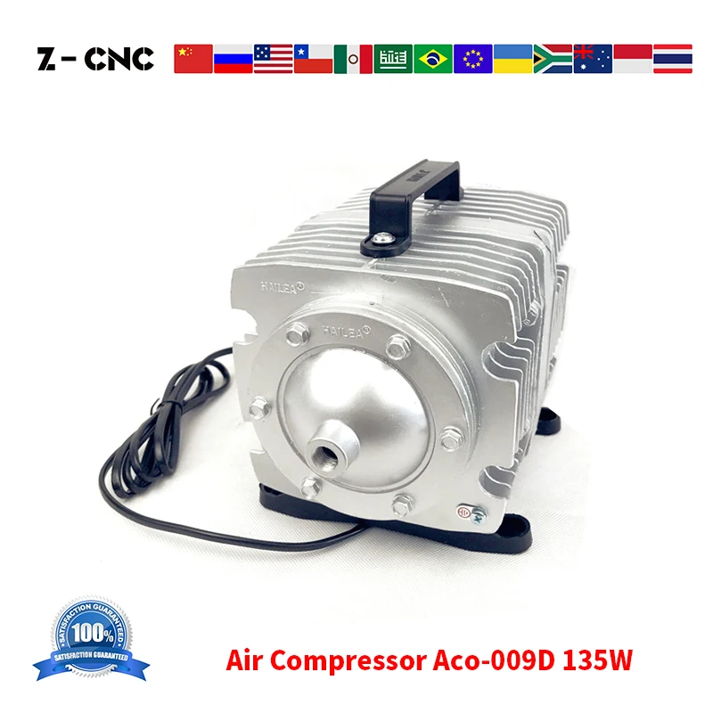 

Z-CNC HaiLea Air Compressor Aco-009D Ac110v Ac220v 135W for Aquarium CNC Machine Air Blow Pump Aco009D Co2 Laser Compressor
