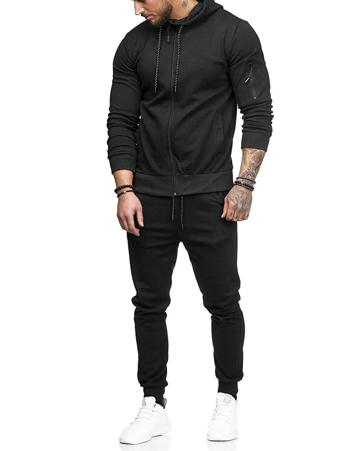 Новинка 2019 Мужская толстовка спортивные штаны повседневный костюм однотонная