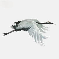 interesting animals decal red crowned crane decor colored pvc car sticker