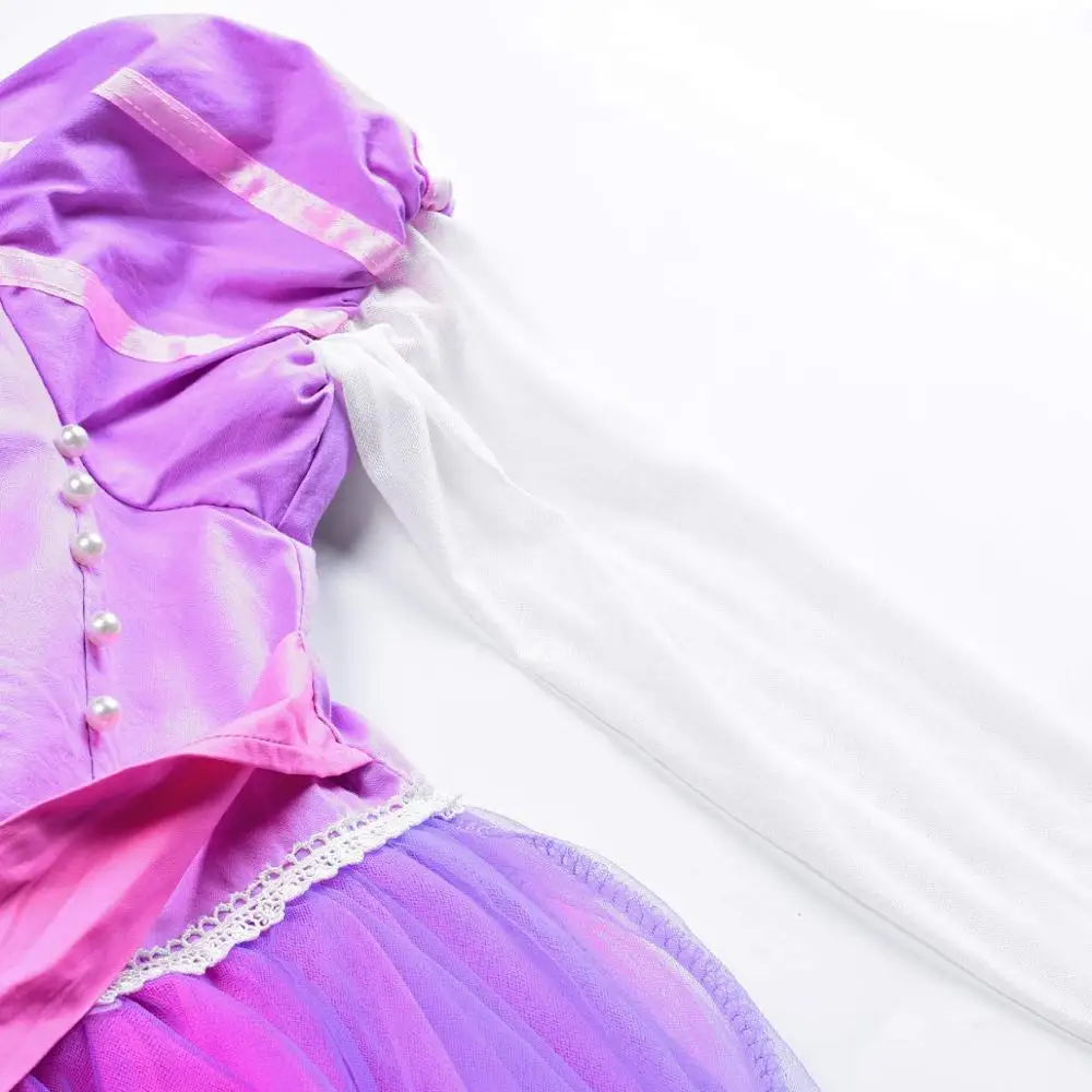 Праздничный костюм принцессы Рапунцель для девочек на день рождения платье с