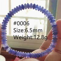 natural blue tanzanite clear abacus beads bracelet 6 5mm tanzania blue tanzanite bracelet women men wealthy aaaaaa