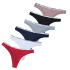 6 шт., женские хлопковые трусики-стринги