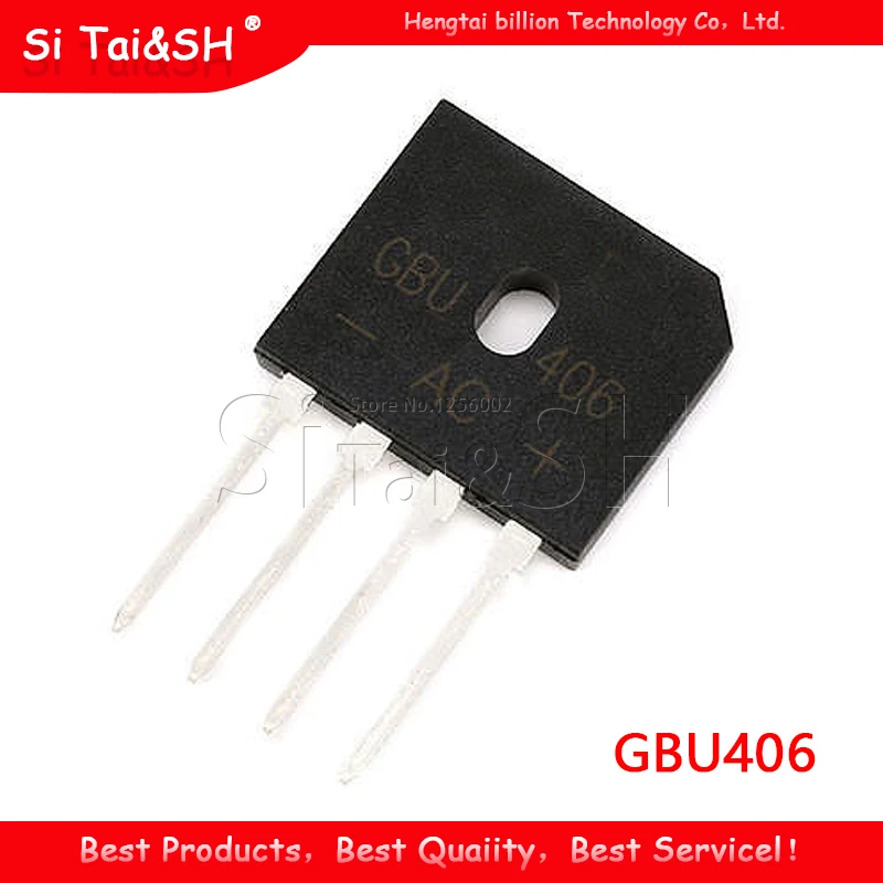 

5 шт. GBU406 600V 4A ZIP Новый и оригинальный IC