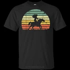 Черная, темно-синяя футболка, рубашка с рисунком лошади, футболка Cowgirl, техасское ранчо, Мужская футболка