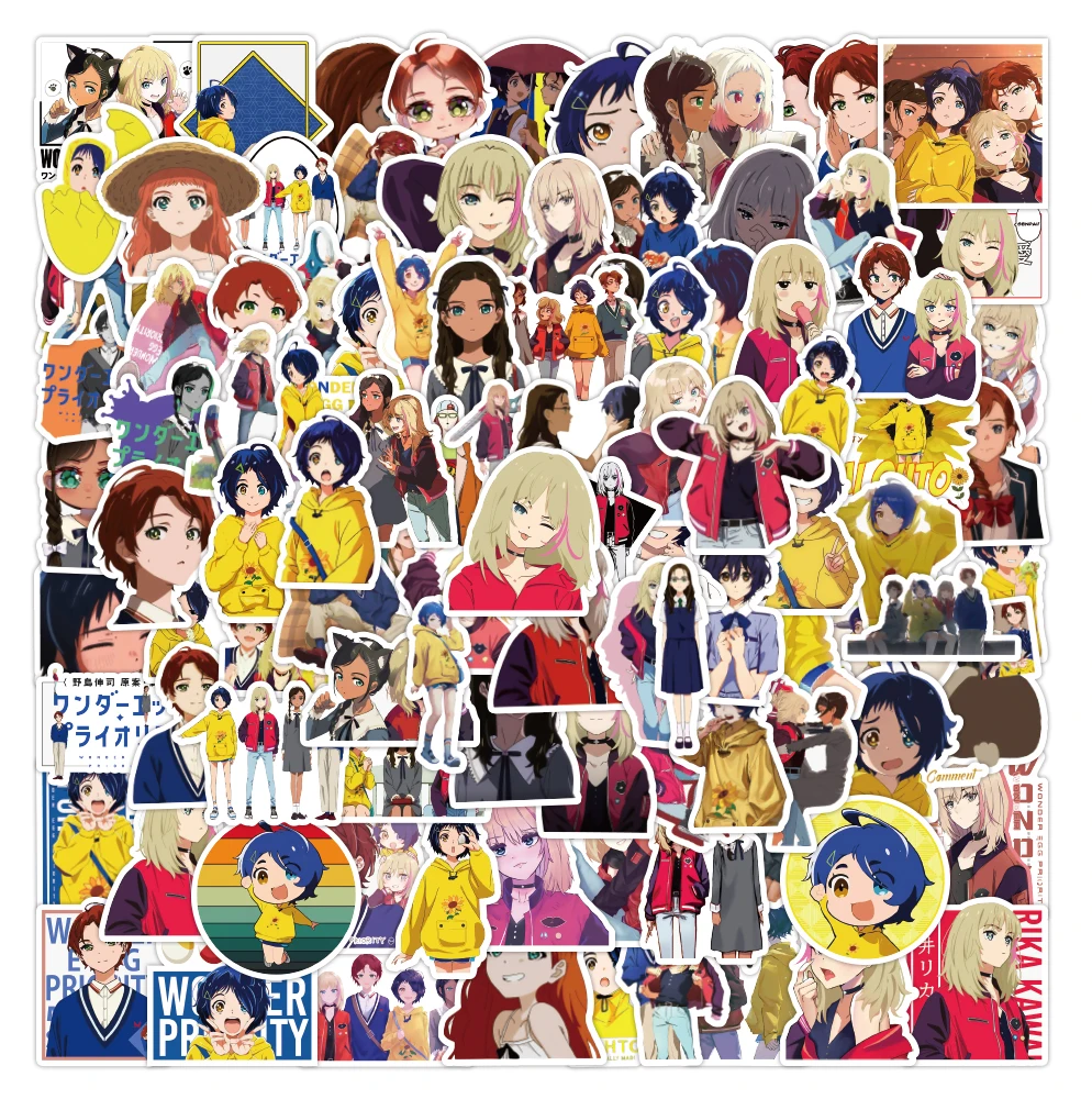 

50/100PCS Wonder Egg Priority Cute Girls Anime Stickers Luggage Notebook Skateboard Stationery Laptop Waterproof Vinyl Stickers