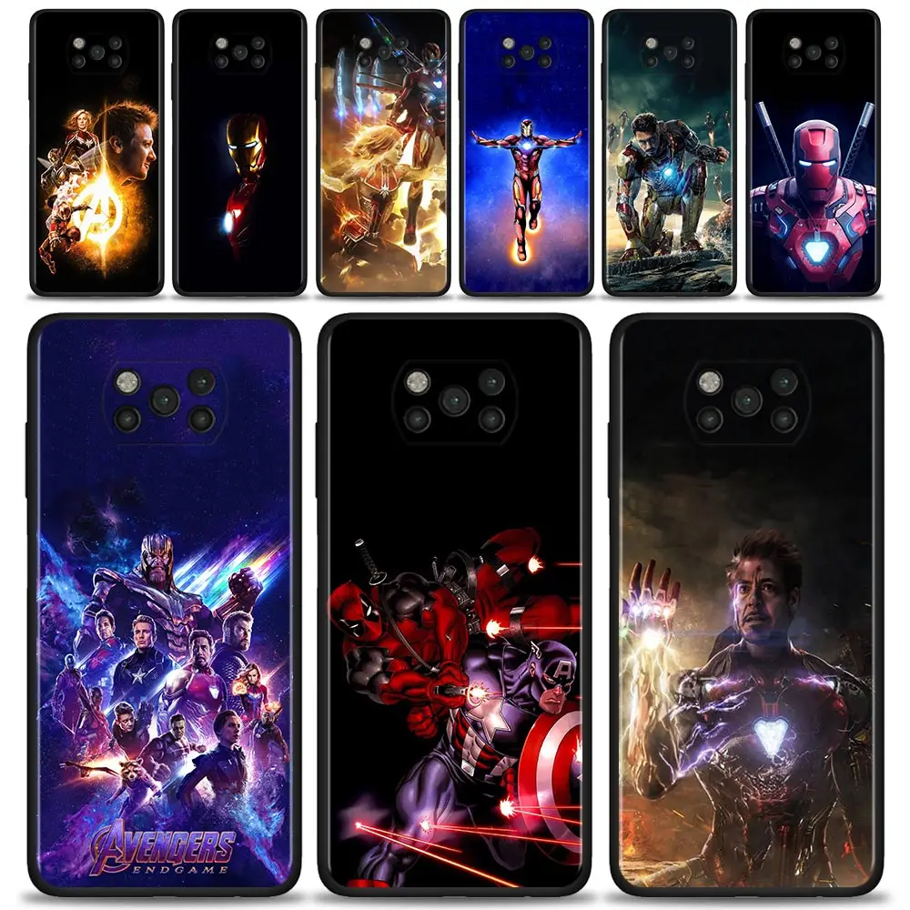 

Case For Xiaomi POCO X3 M3 Pro X3 NFC F3 GT F1 Cover for Mi Civi 11T 10T Pro 9T 11 Note 10 Lite Marvel Iron Man Avengers Endgame
