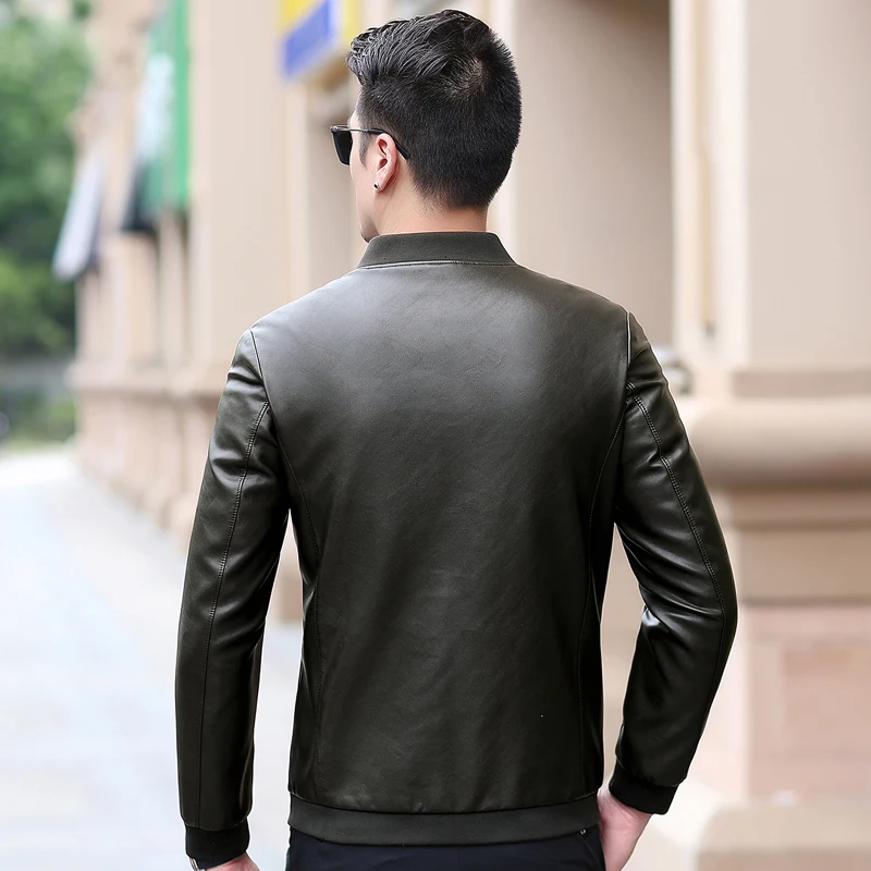 2019 Новинка 8XL 7XL плюс размер осень и зима Мужская кожаная куртка натуральная