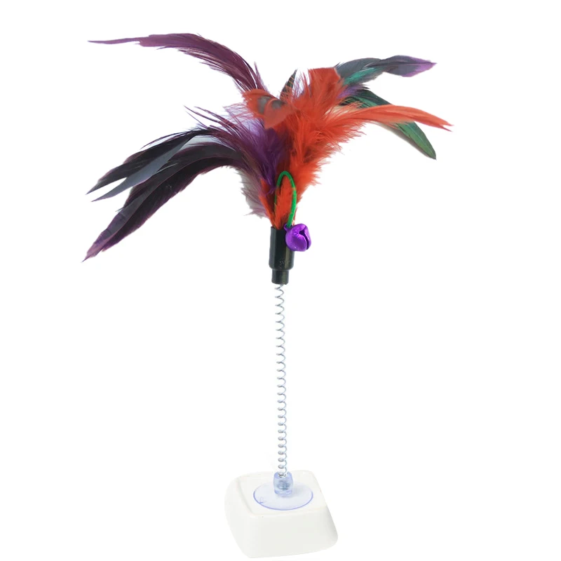 Игрушки для кошек эластичные перья накладная мышь нижняя присоска игрушки котят