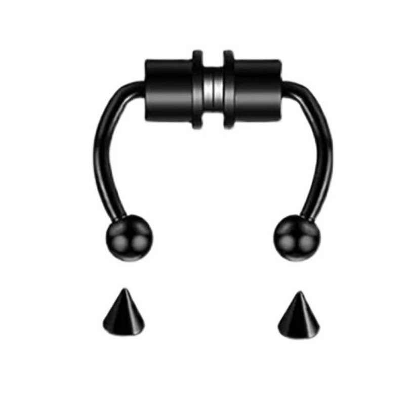 

1Pcs U Shaped Fake Nose Ring Hip Hop Septum Stainless Steel Magnet Nose Piercing Punk Piercing Clip Body Jewelry Drop-Shipping
