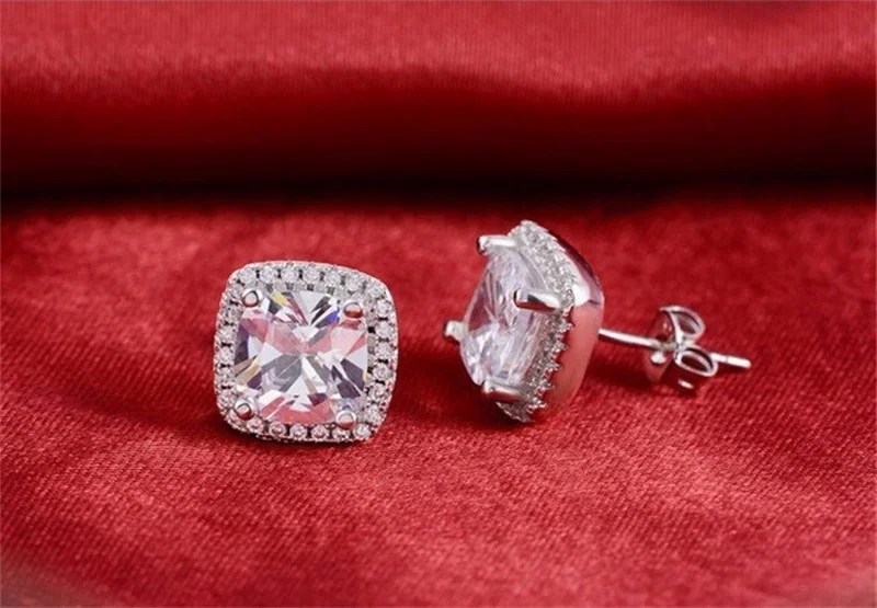 YHAMNI Настоящее серебро 925 Пробы Ювелирные наборы с S925 штампом 3ct CZ Диамант кольцо ожерелье серьги свадебный ювелирный набор YS033