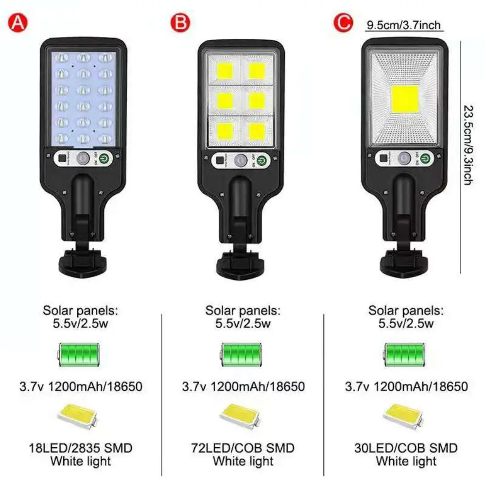 Уличный светильник на солнечной батарее водонепроницаемый фонарь с 3 Мами