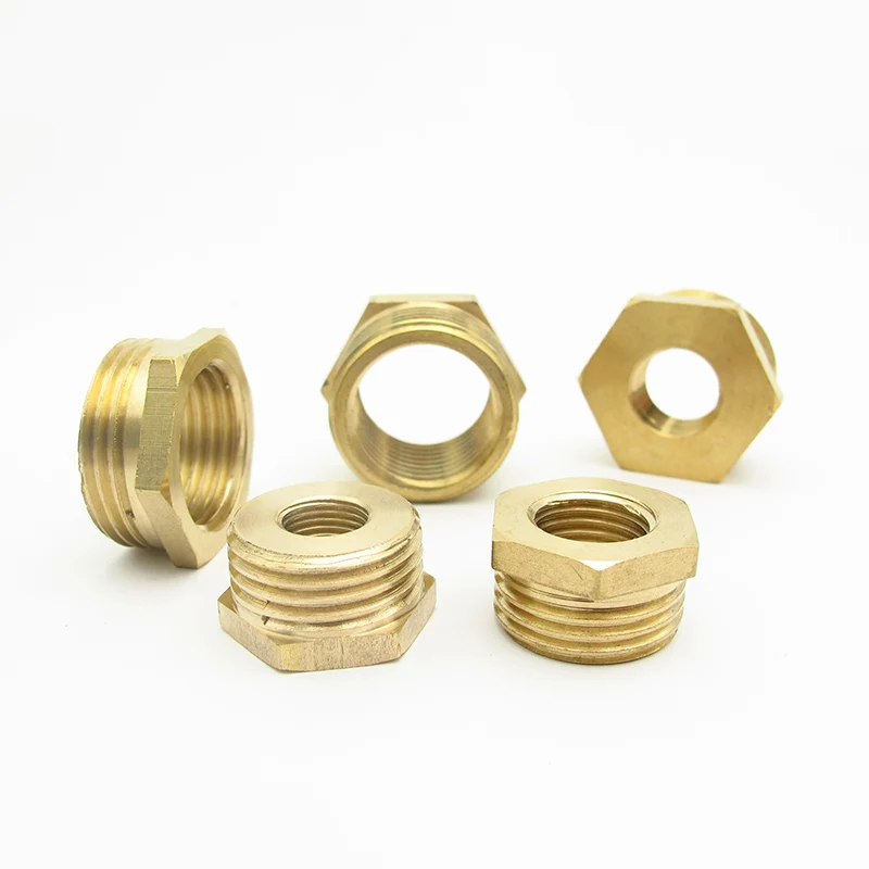 

1/8" 1/4" 3/8" 1/2" 3/4" 1" BSP Male To Female Thread Brass Reducer Bushing Reducing Pipe Fitting Coupler Connector Adapter