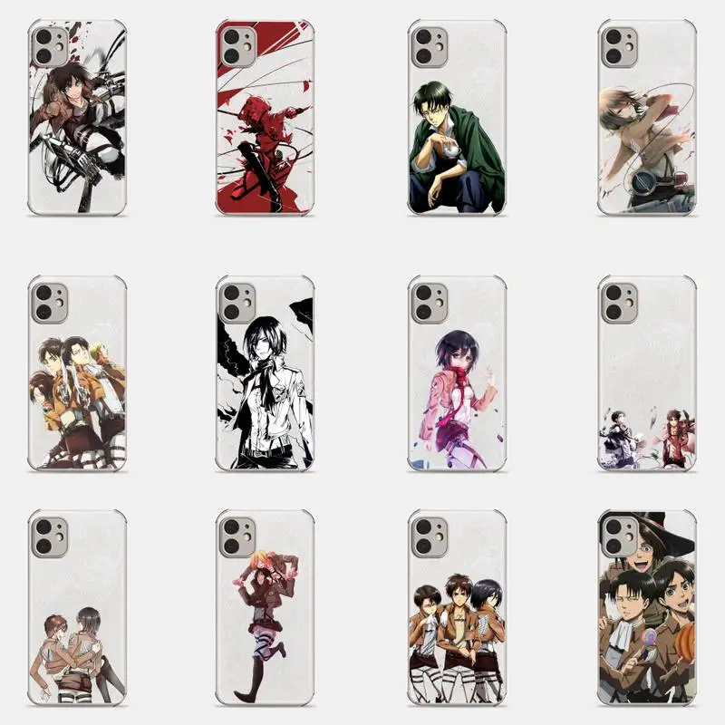 

Anime Japanese attack on Titan Phone Case Lambskin Leather For iphone 12 11 8 7 6 XR X XS PLUS MINI PLUS PRO MAX Shockproof