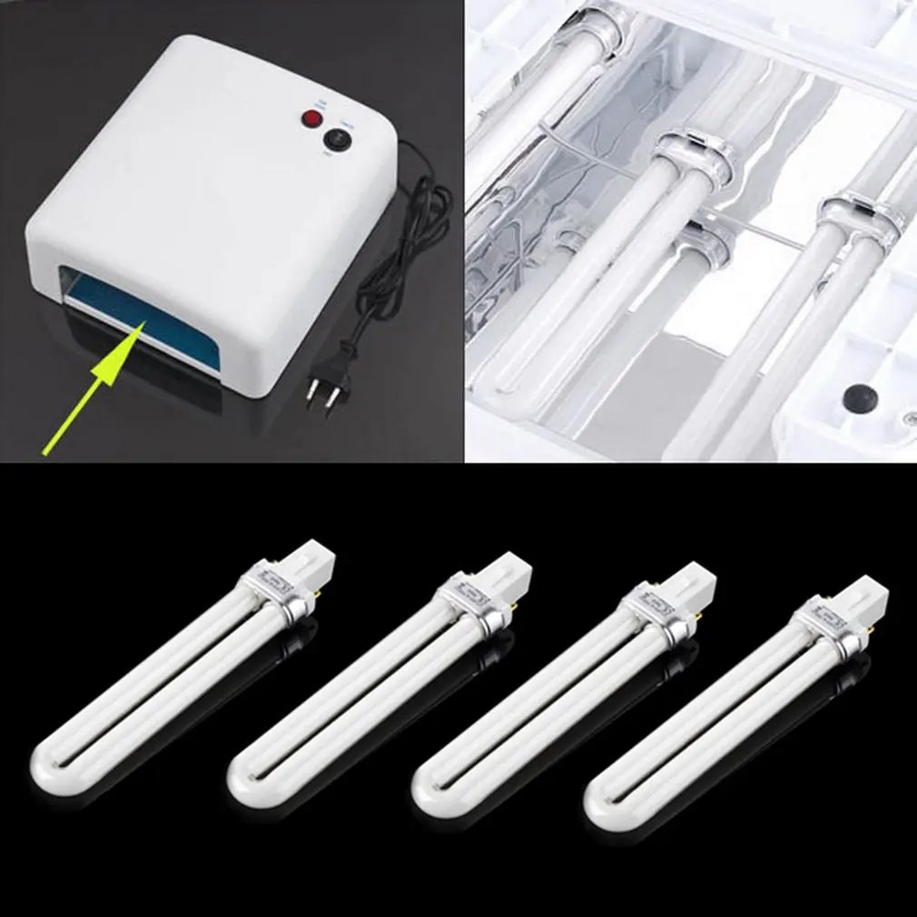 

4Pcs 9W Curing UV Gel Lamp Gel Nail Art Dryer Light Bulb Tube Replacement STTX889