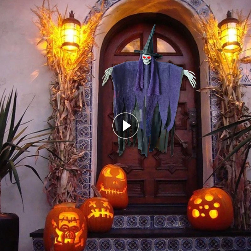 

105cm Halloween Hanging Ghost Haunted House Escape Horror Halloween Decorations Terror Scary Props Theme Party DIY Drop Ornament