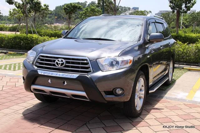Автомобильный Стайлинг для 2008-2010 Toyota Highlander Передний+ задний бампер защитная пластина АБС пластик