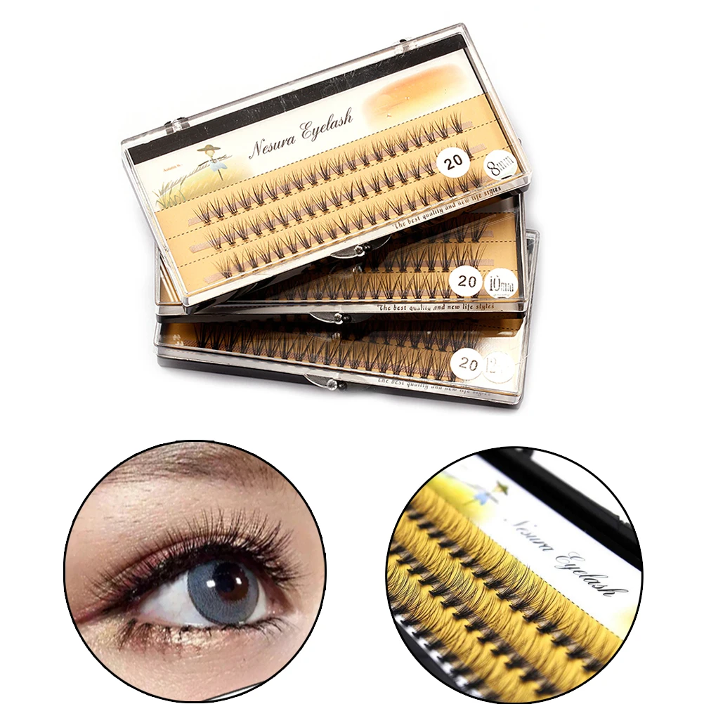 

1pack 6-14mm Of False Eyelashes Wave Individual Eyelashes Extension Of Mink Black Soft False Eye Lashes