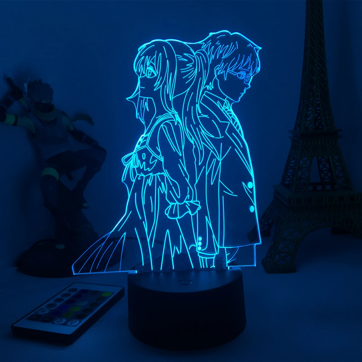3D светодиодный светильник аниме ваша лежа в апреле для декора спальни Ночной